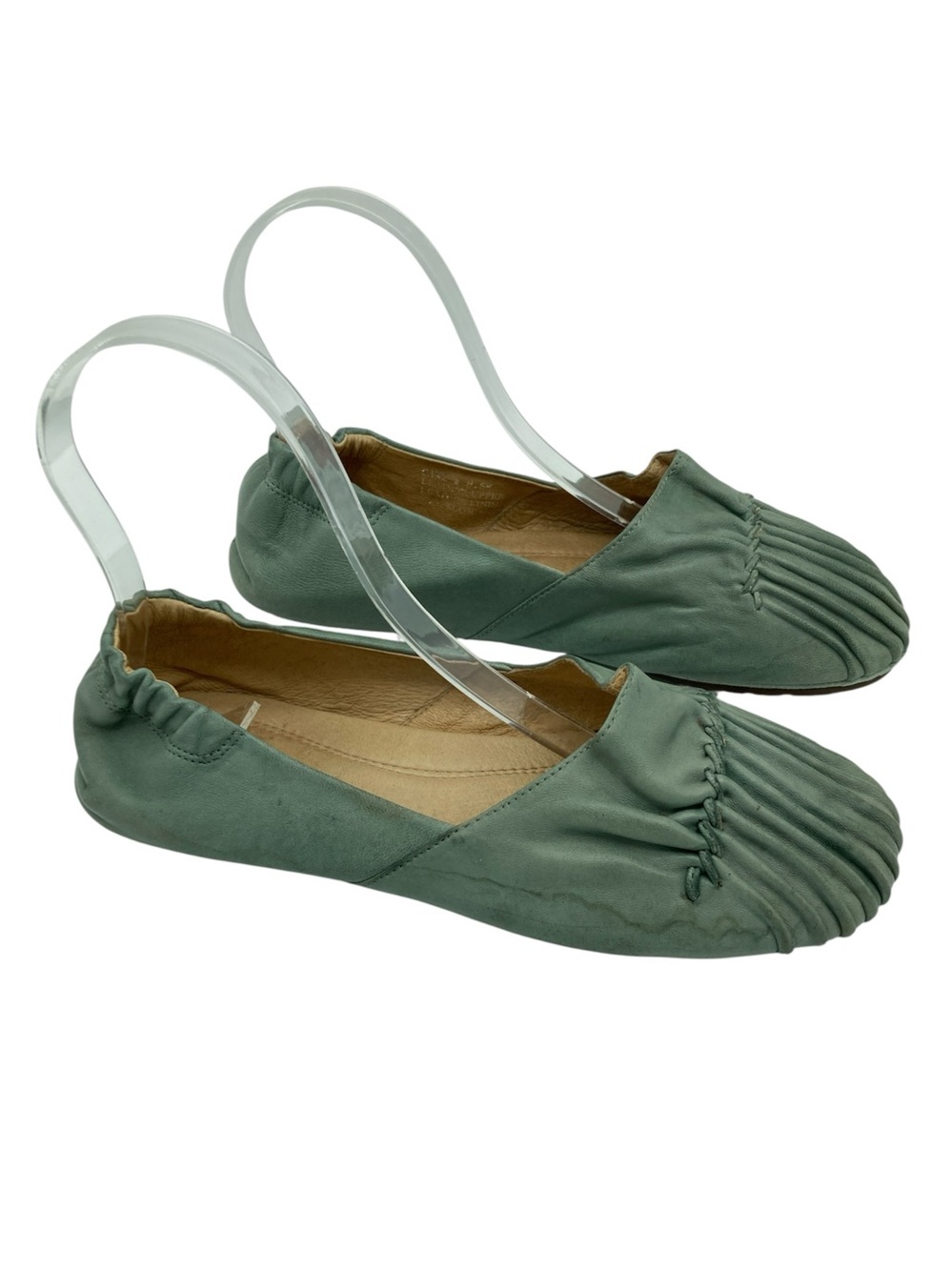 Chocolat Blu Cam 3 Leather Pleated Ballet Flats - 8.5W Wide Width